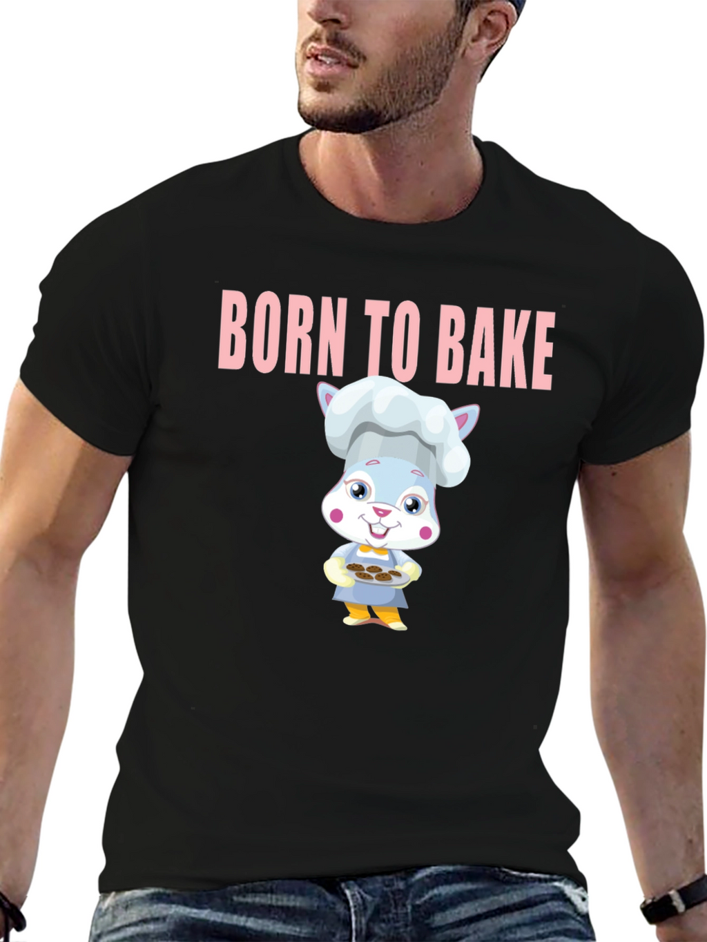 Born to Bake Chef Rabbit T-Shirt