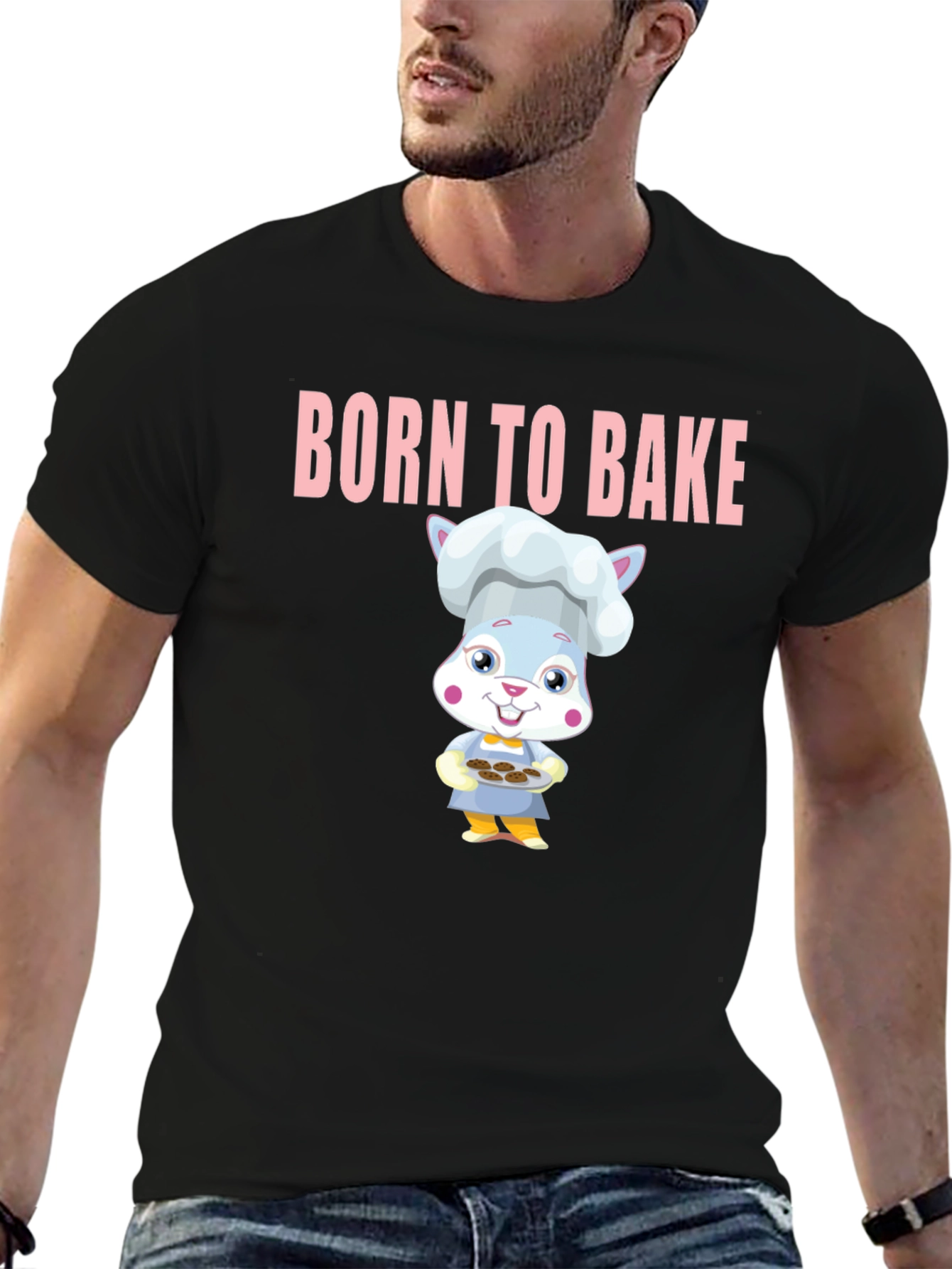 Born to Bake Chef Rabbit T-Shirt