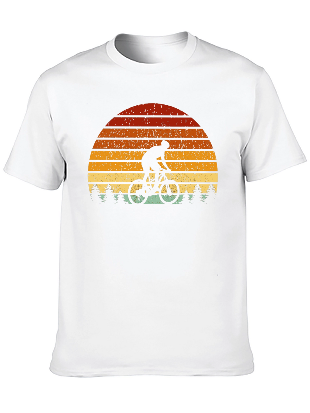 Retro Biker Sunset T-Shirt - Mountain Biking Tee