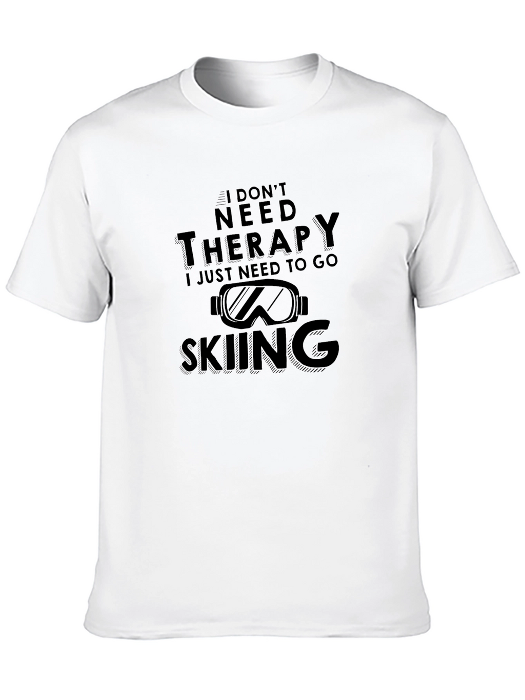 Skiing Therapy Graphic T-Shirt