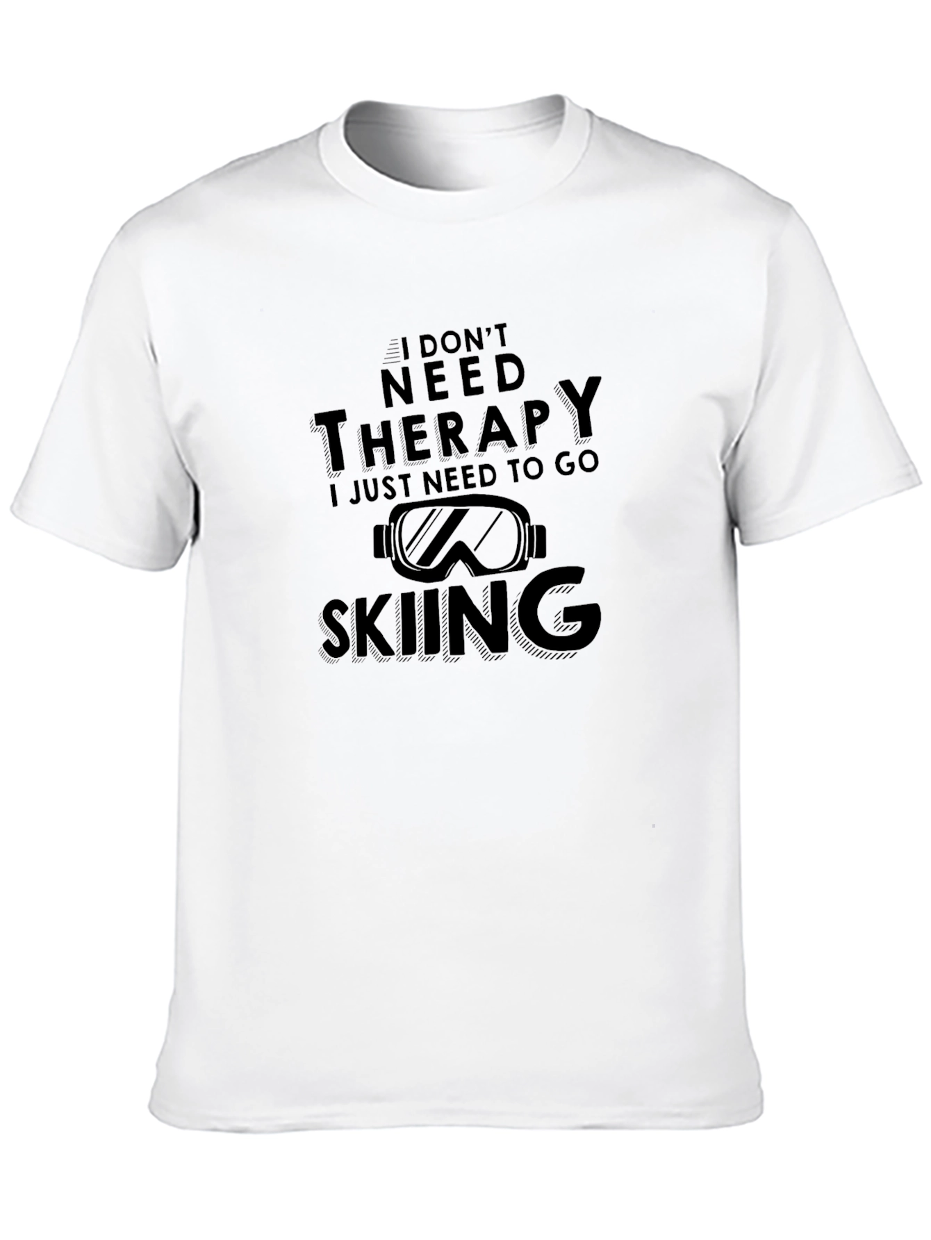 Skiing Therapy Graphic T-Shirt