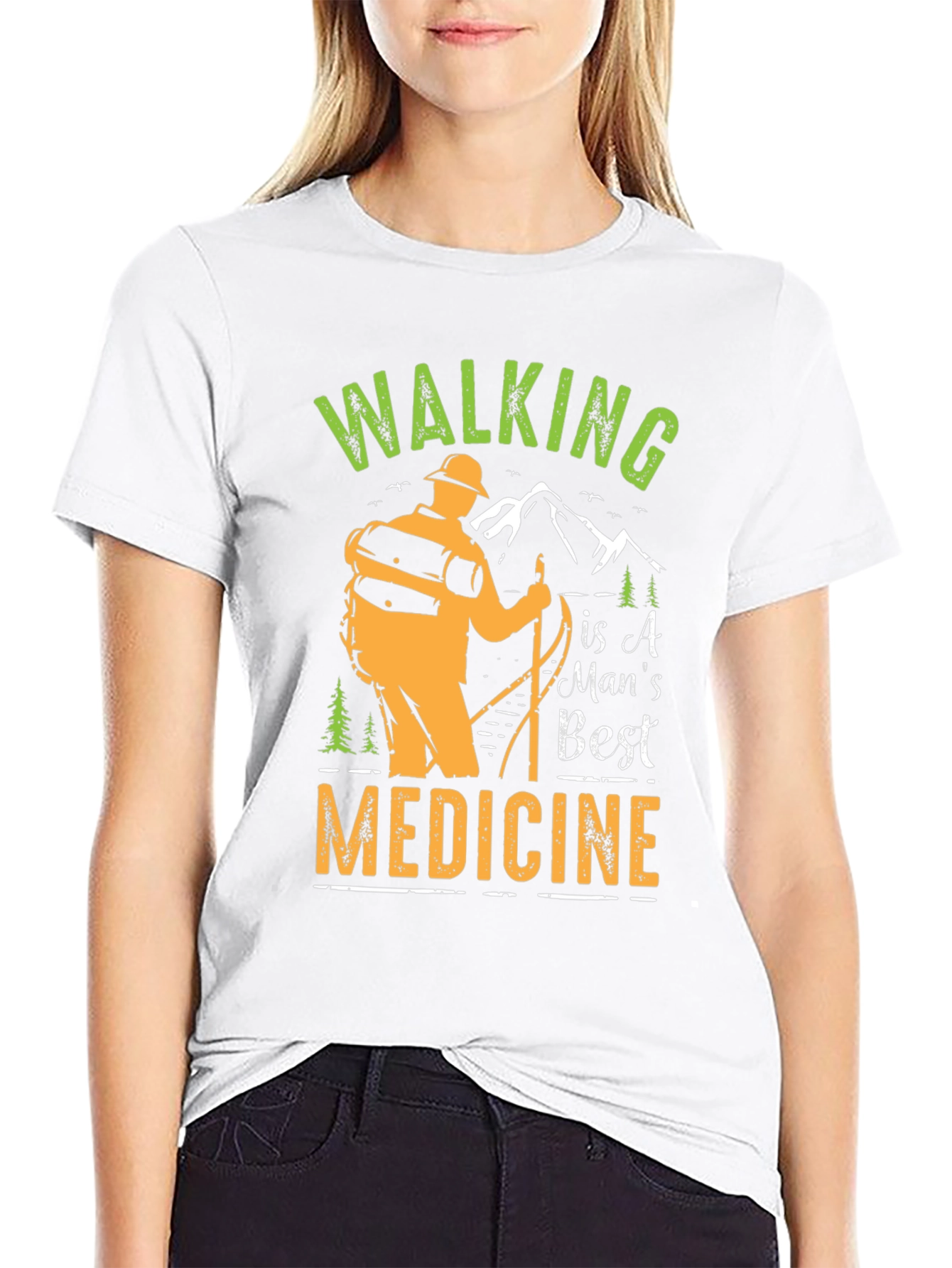 Walking is a Mans Best Medicine Graphic Tee