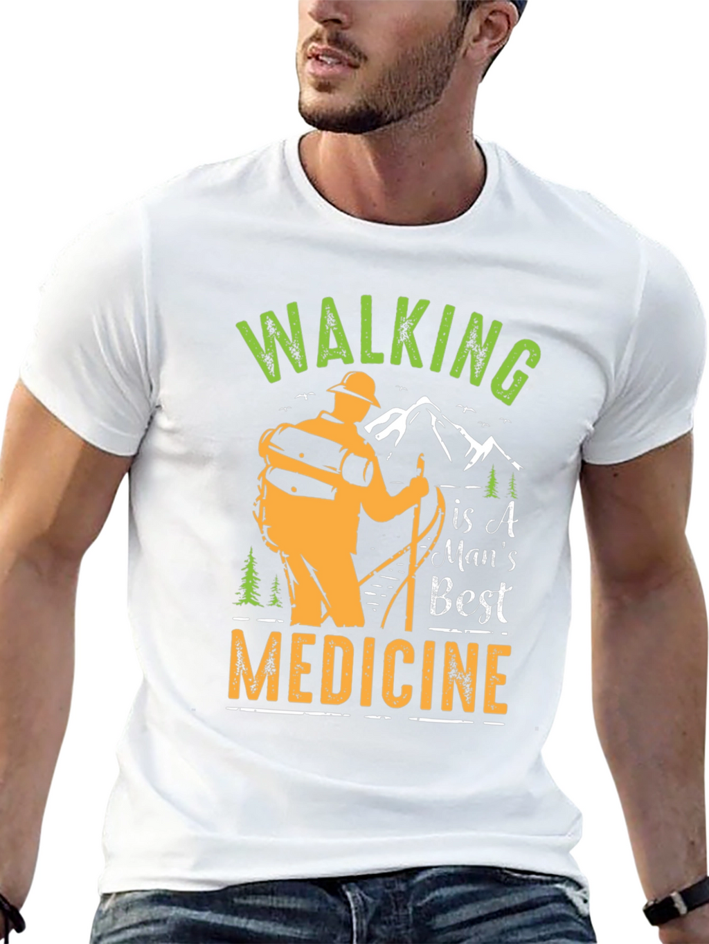 Walking is a Mans Best Medicine Graphic Tee