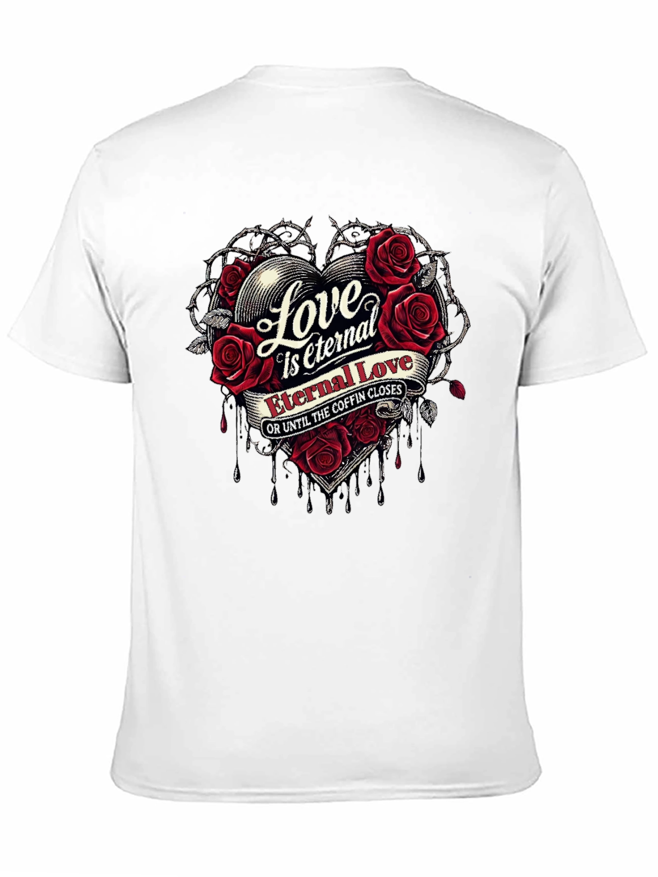 Eternal Love Graphic T-Shirt - Gothic Romantic Style