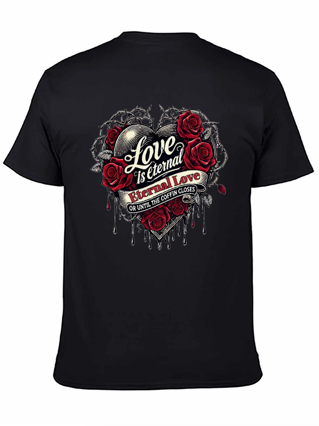 Eternal Love Graphic T-Shirt - Gothic Romantic Style