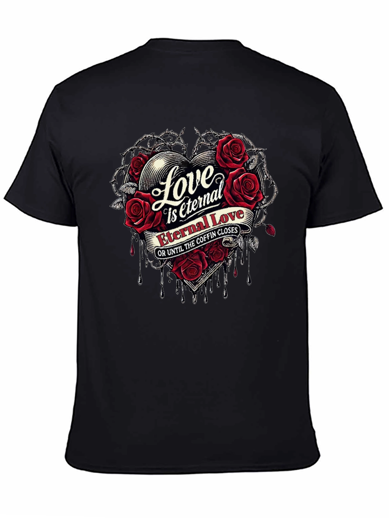 Eternal Love Graphic T-Shirt - Gothic Romantic Style