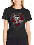 Eternal Love Graphic T-Shirt - Gothic Romantic Style