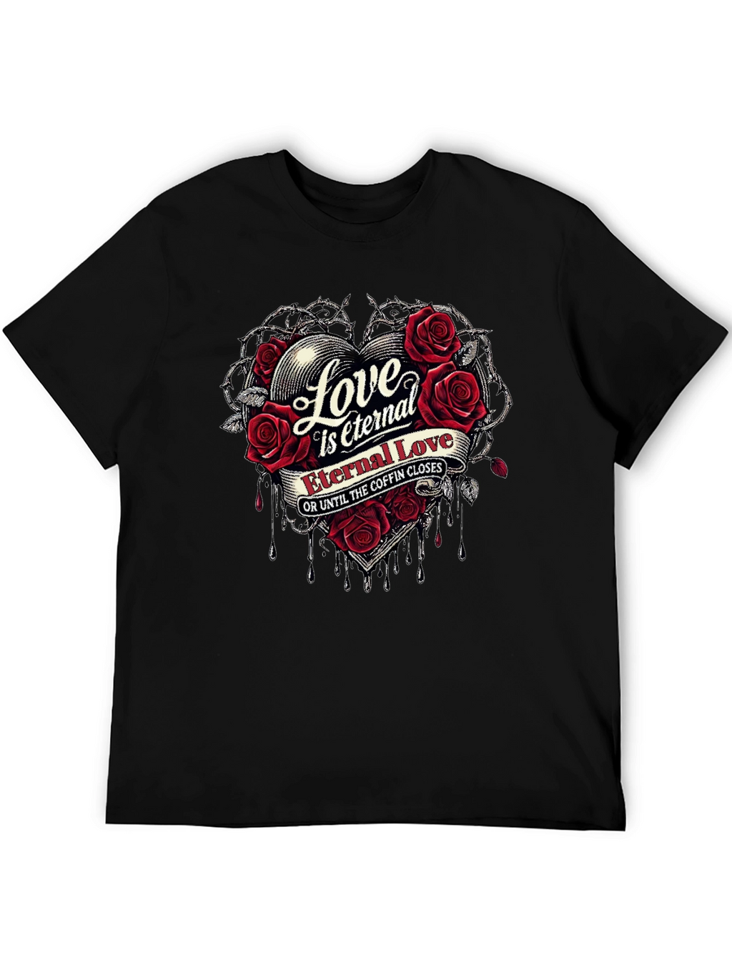 Eternal Love Graphic T-Shirt - Gothic Romantic Style
