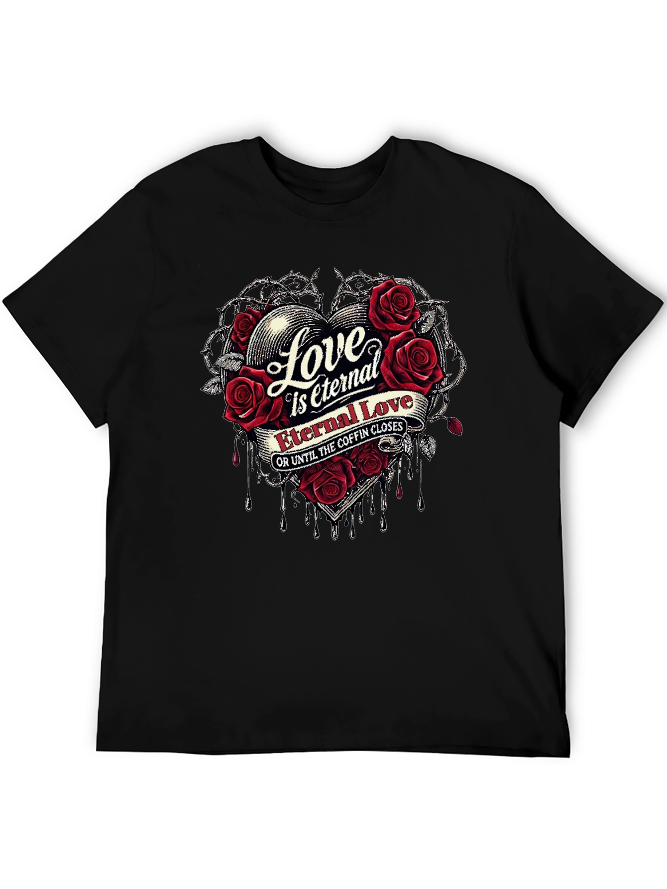 Eternal Love Graphic T-Shirt - Gothic Romantic Style