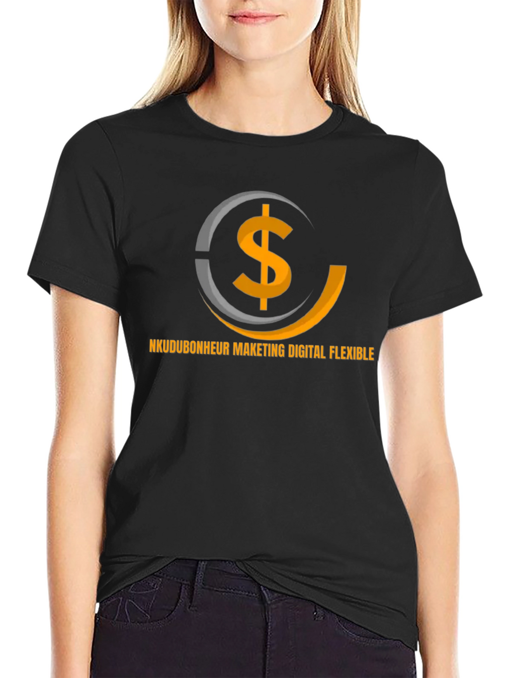 Digital Marketing Flexible Black T-Shirt