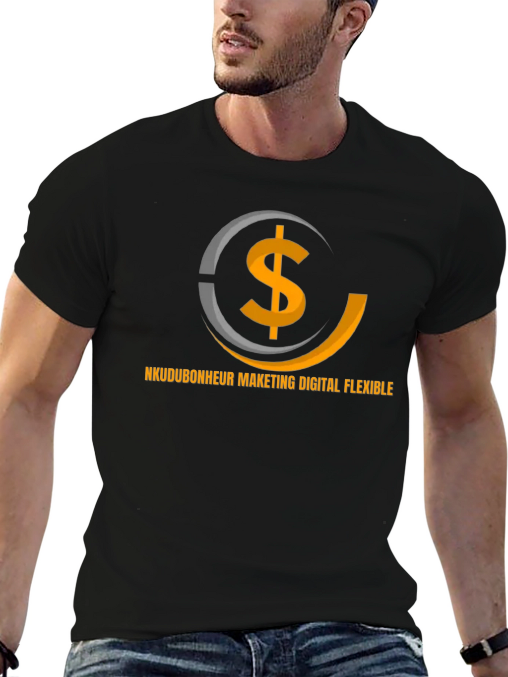 Digital Marketing Flexible Black T-Shirt