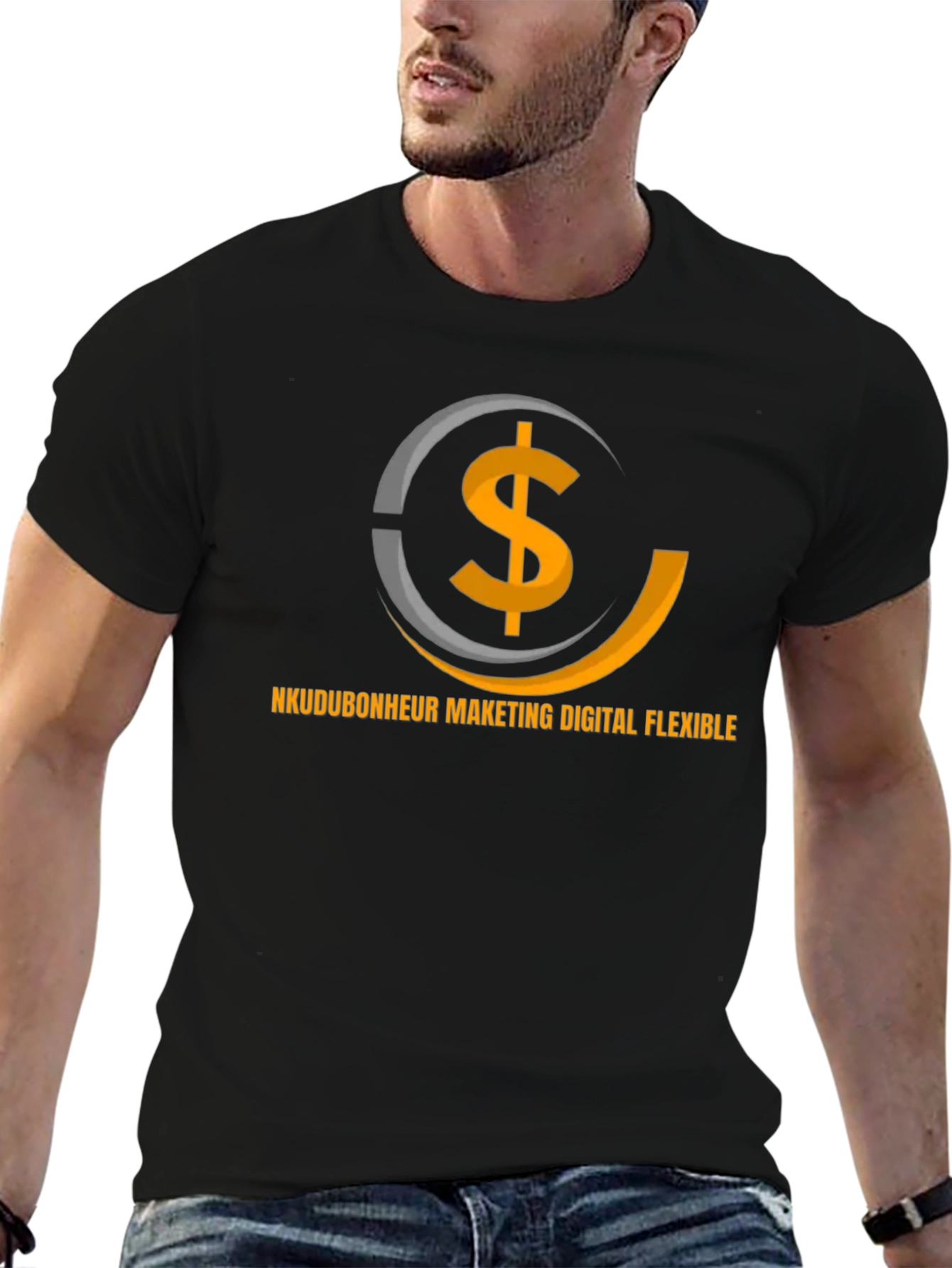 Digital Marketing Flexible Black T-Shirt