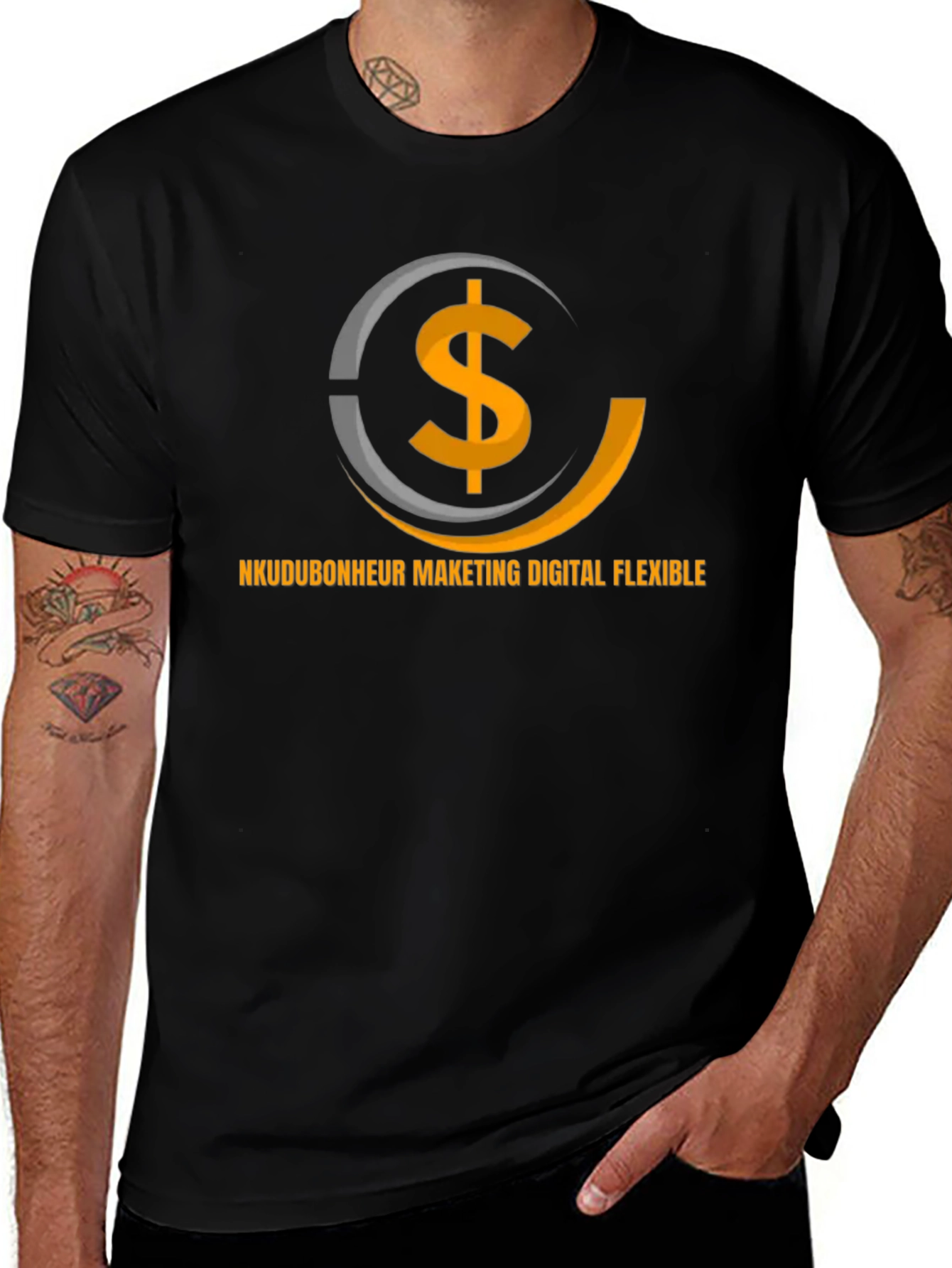 Digital Marketing Flexible Black T-Shirt