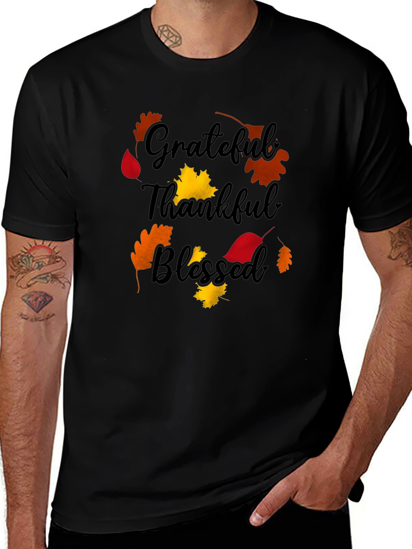 Grateful Thankful Blessed Fall T-Shirt