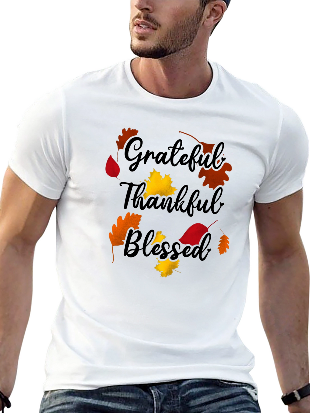 Grateful Thankful Blessed Fall T-Shirt