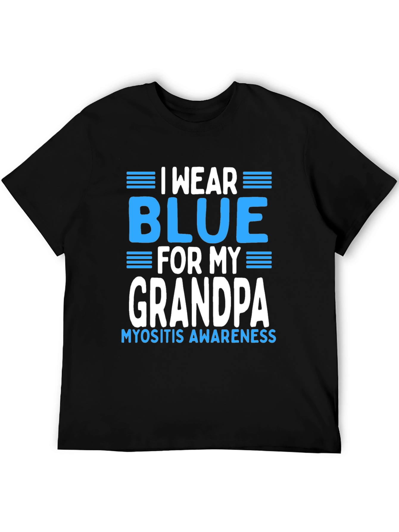 I Wear Blue For My Grandpa Myositis Awareness T-Shirt