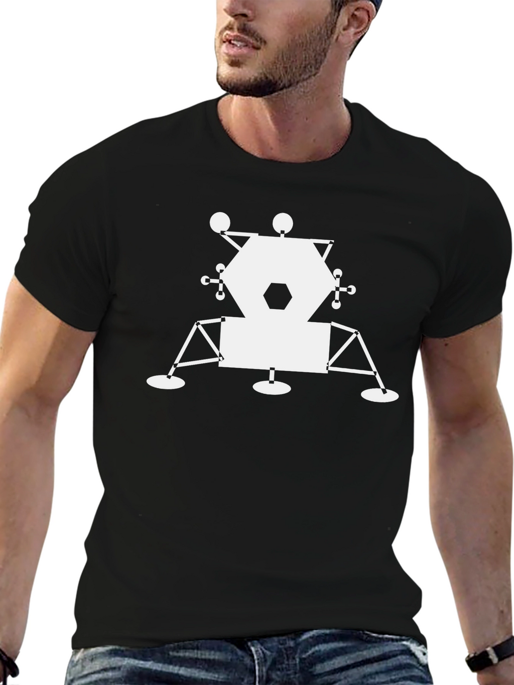 Lunar Lander Graphic Tee - Space Exploration Shirt