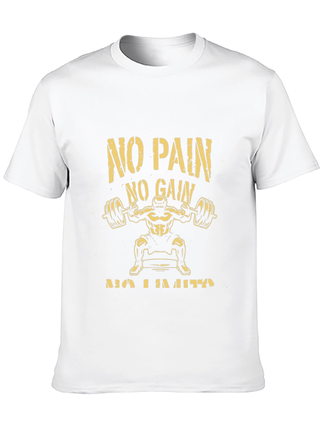 No Pain No Gain Black Graphic T-Shirt