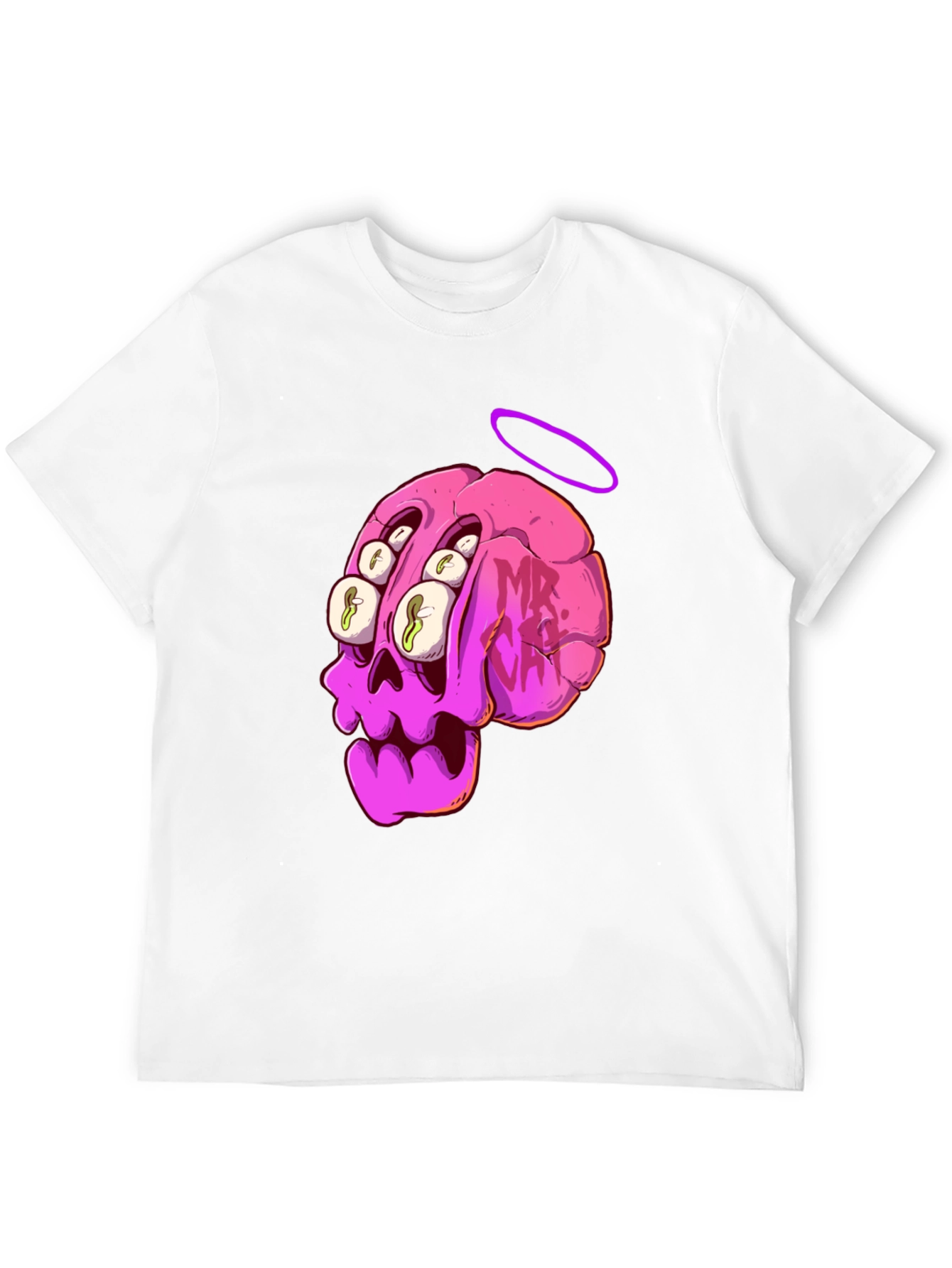 Skull Brain Graphic Tee - Unique Art T-Shirt