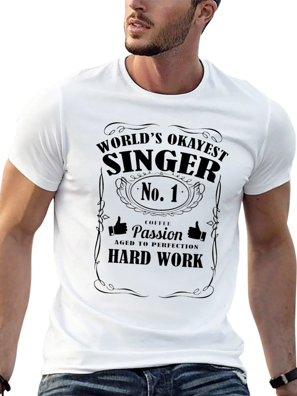 Worlds Okayest Singer T-Shirt Funny Gift