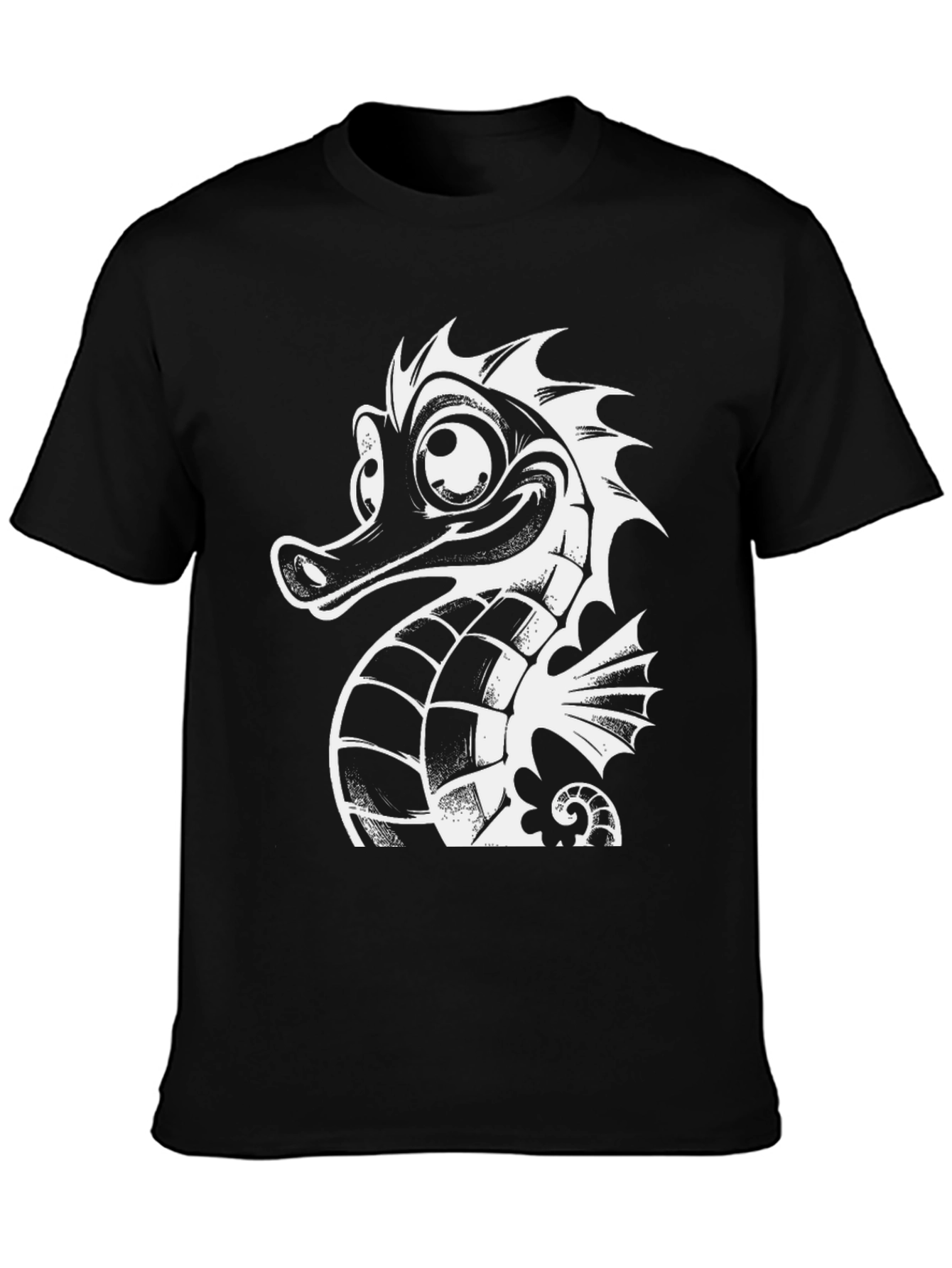 Seahorse Graphic Tee - Black