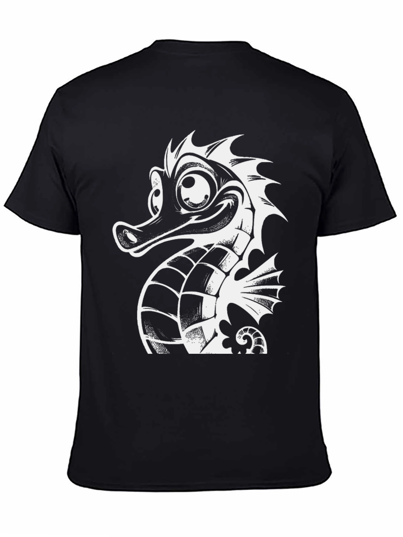 Seahorse Graphic Tee - Black