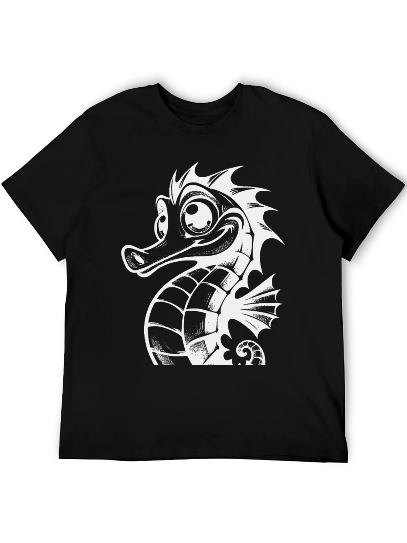 Seahorse Graphic Tee - Black