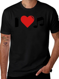I Heart Music Black T-Shirt