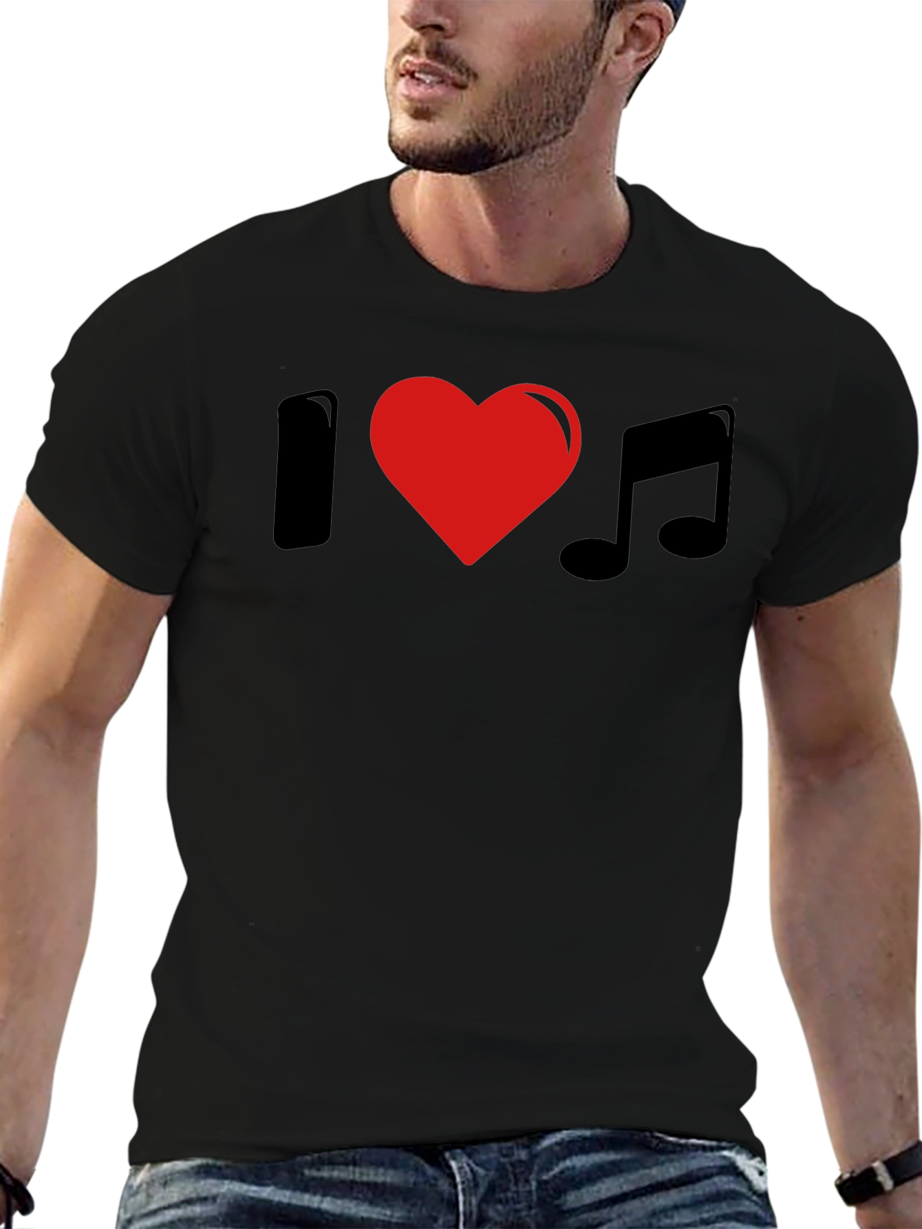 I Heart Music Black T-Shirt
