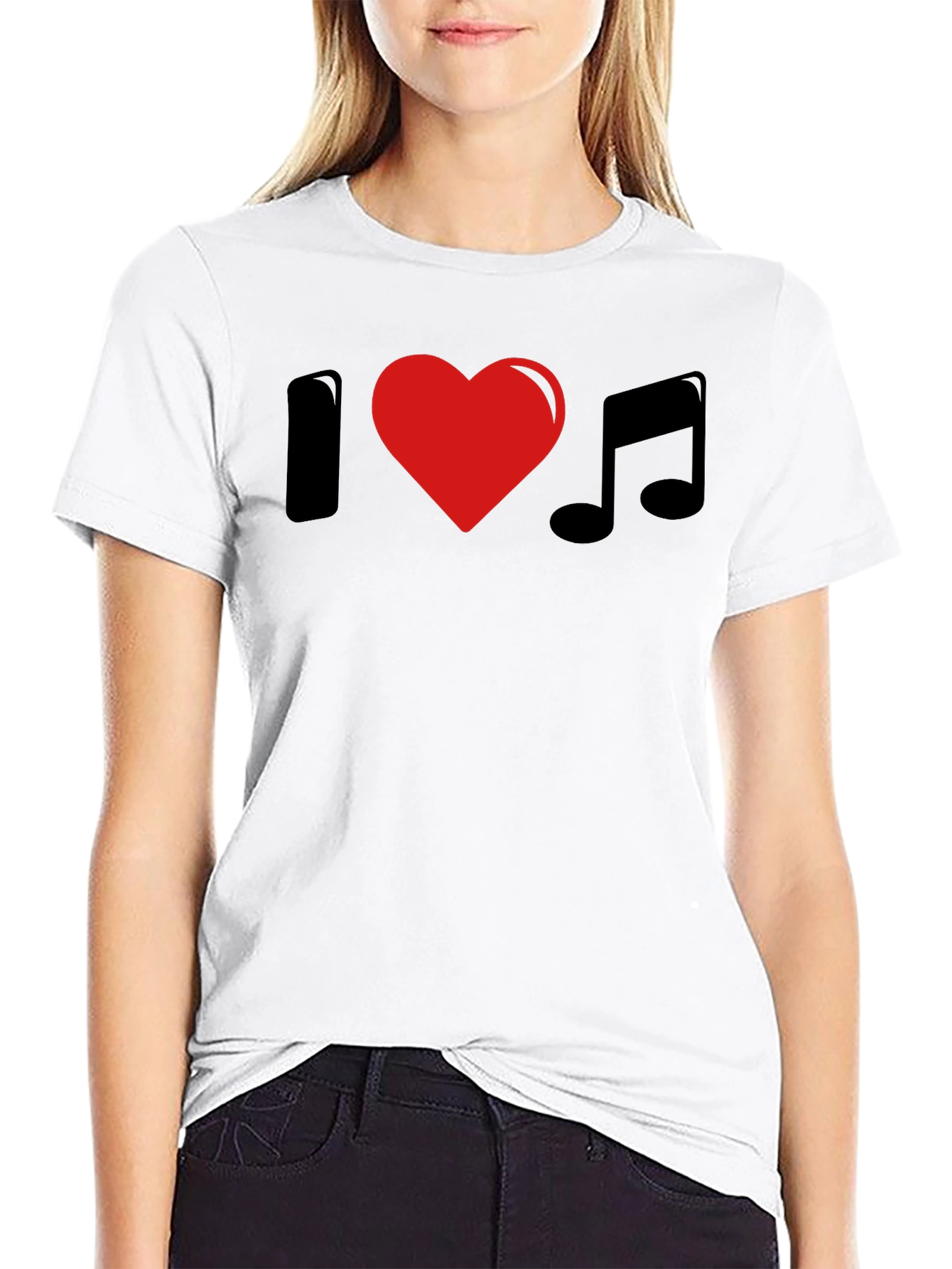 I Heart Music Black T-Shirt
