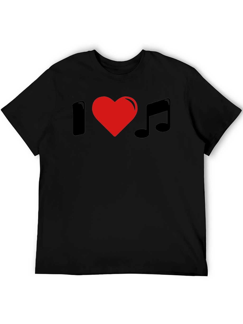 I Heart Music Black T-Shirt