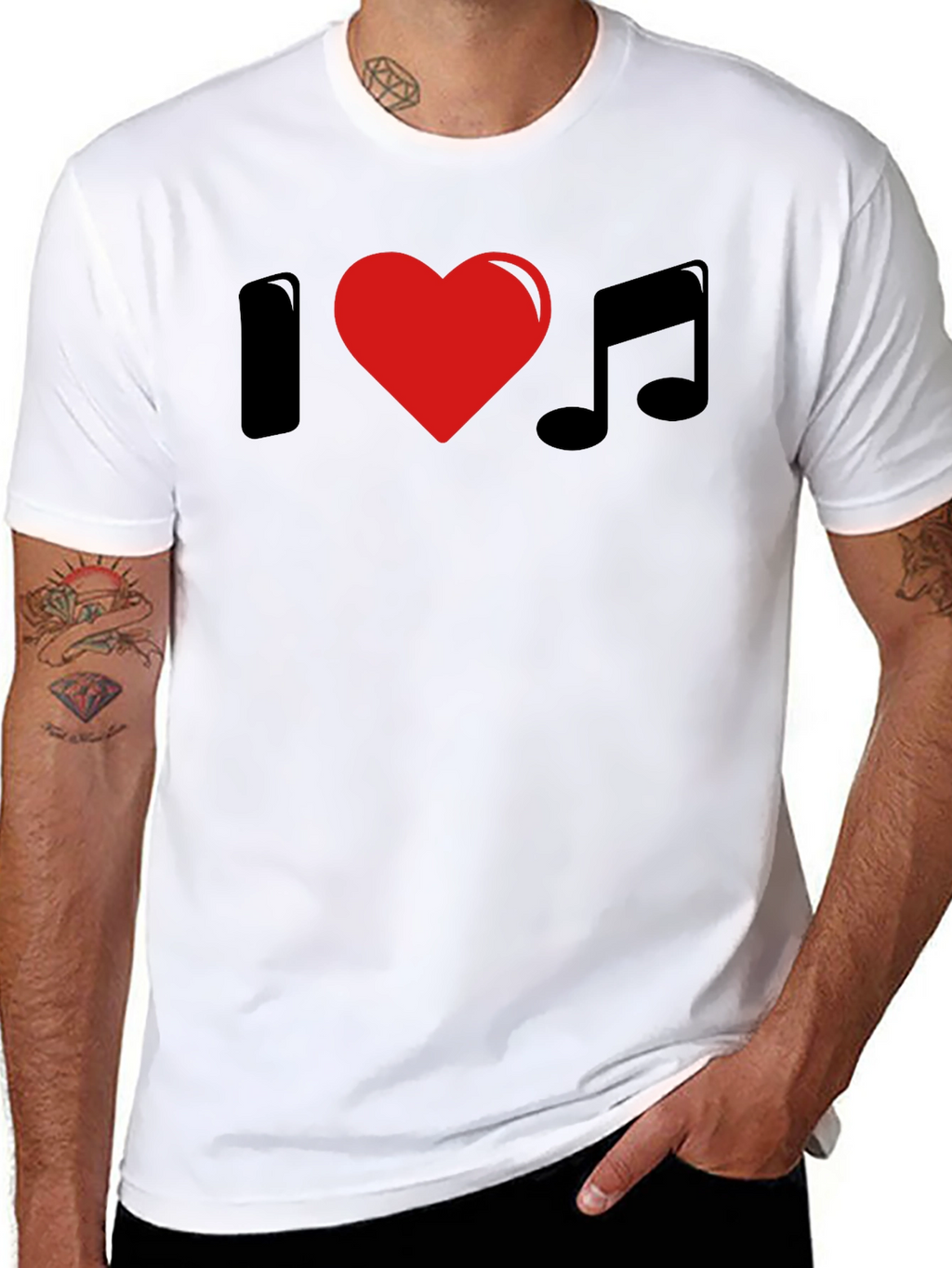 I Heart Music Black T-Shirt