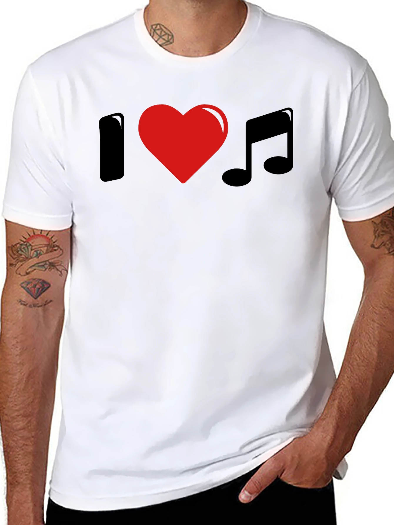 I Heart Music Black T-Shirt