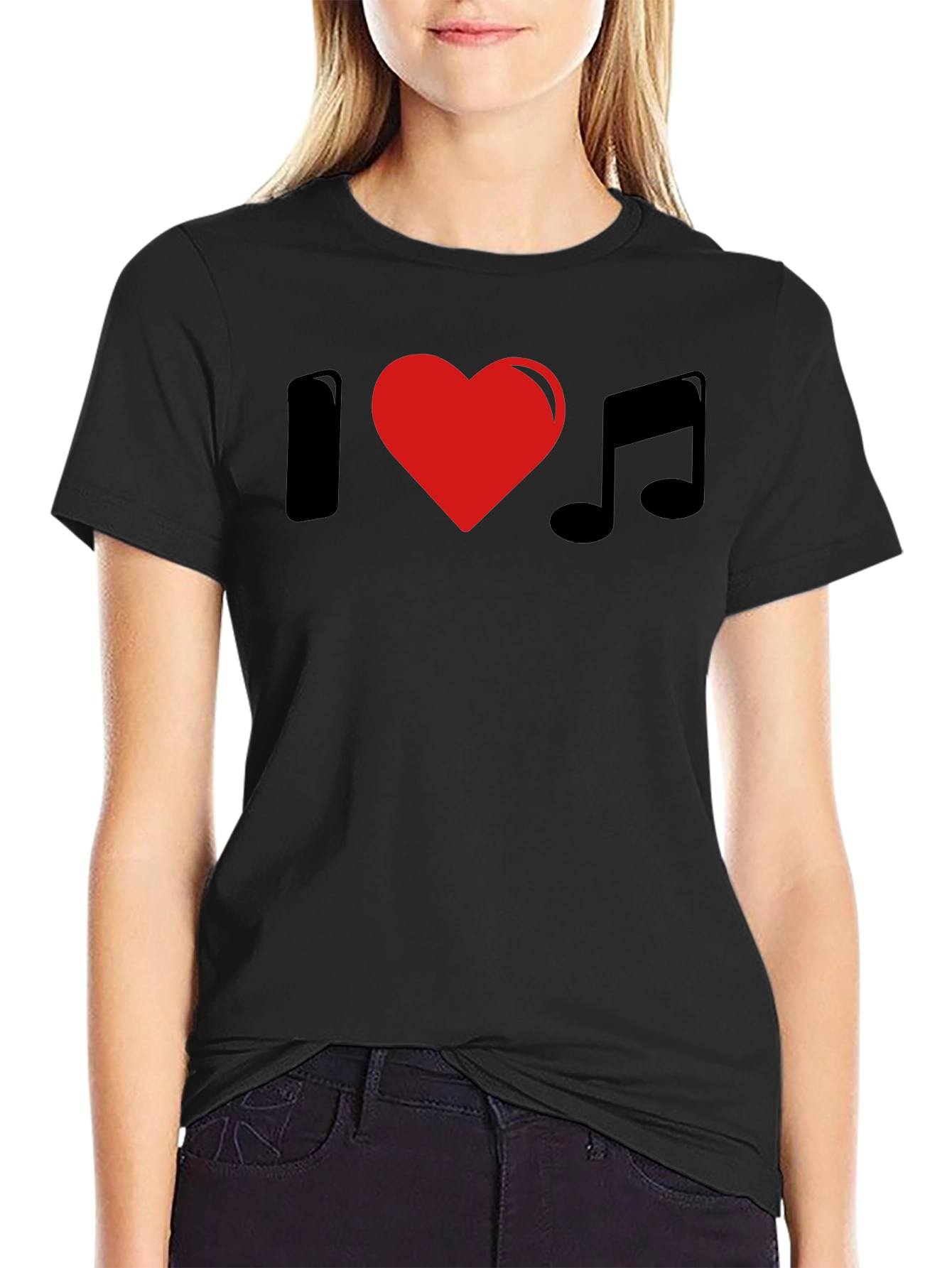 I Heart Music Black T-Shirt