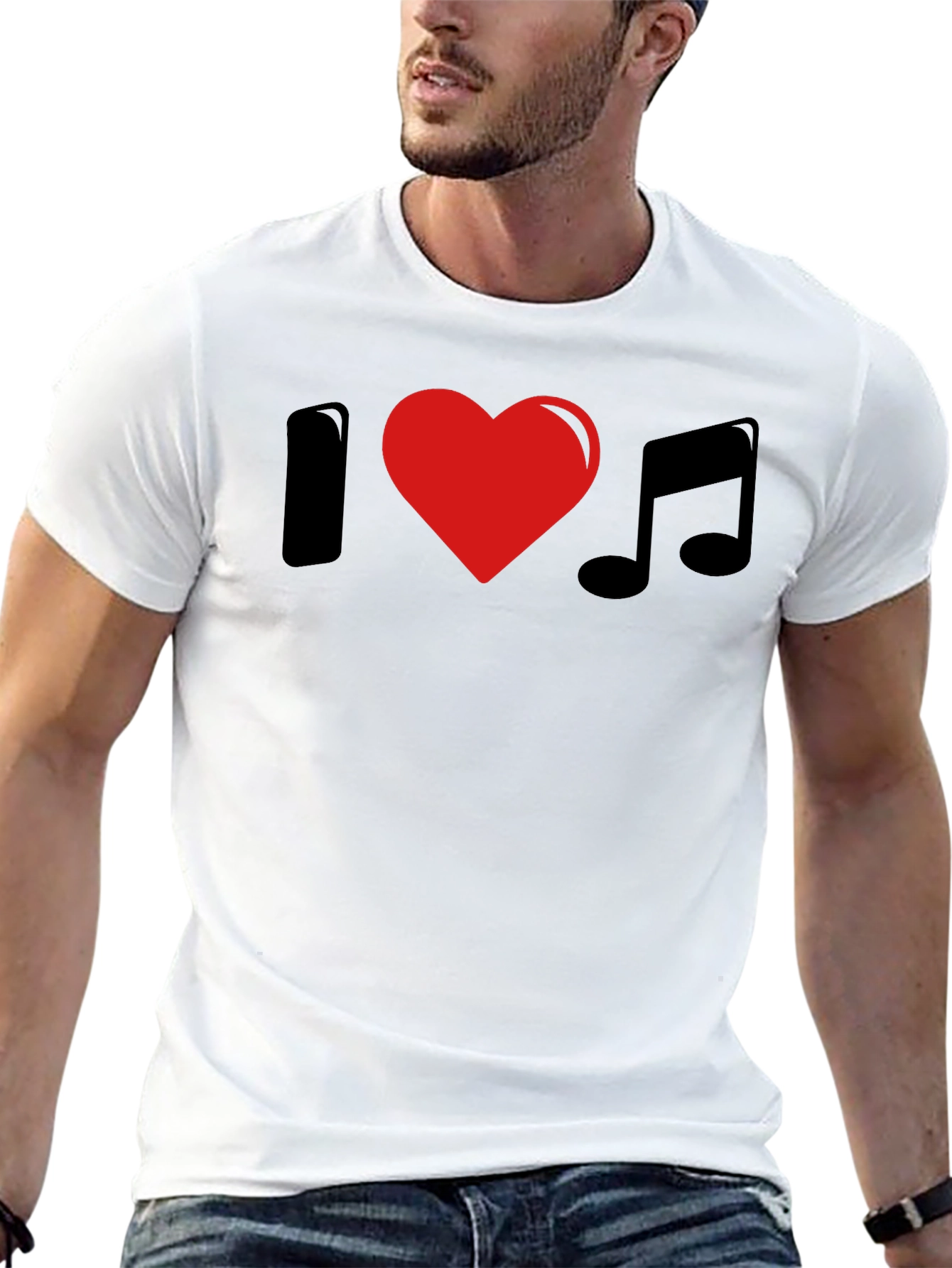 I Heart Music Black T-Shirt