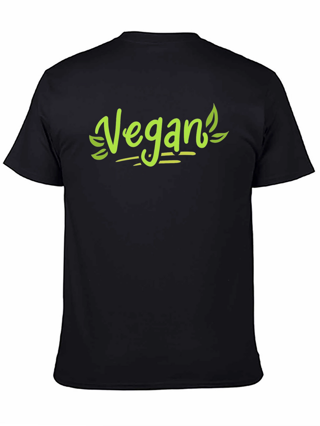 Vegan Graphic Tee - Black Cotton Blend T-Shirt