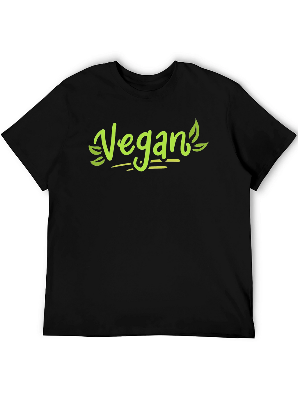 Vegan Graphic Tee - Black Cotton Blend T-Shirt