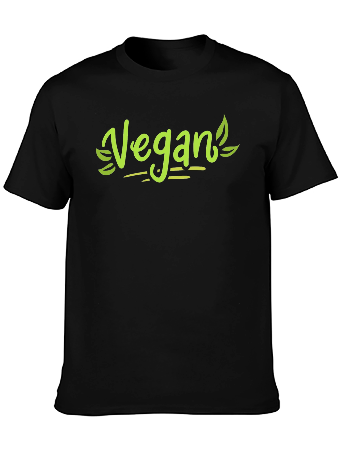 Vegan Graphic Tee - Black Cotton Blend T-Shirt