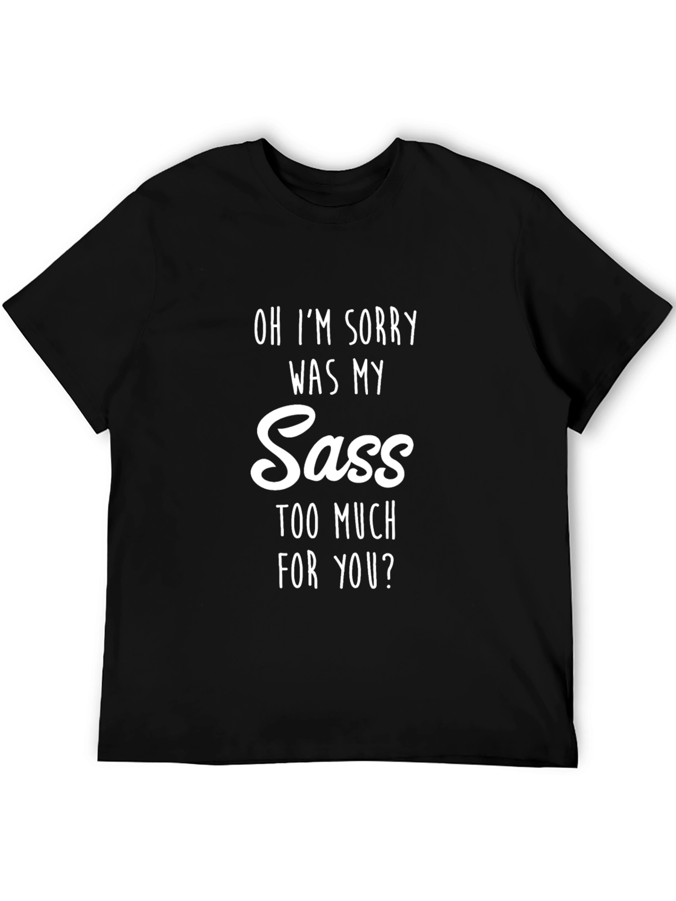 Sassy Graphic Tee - Mens Black Shirt