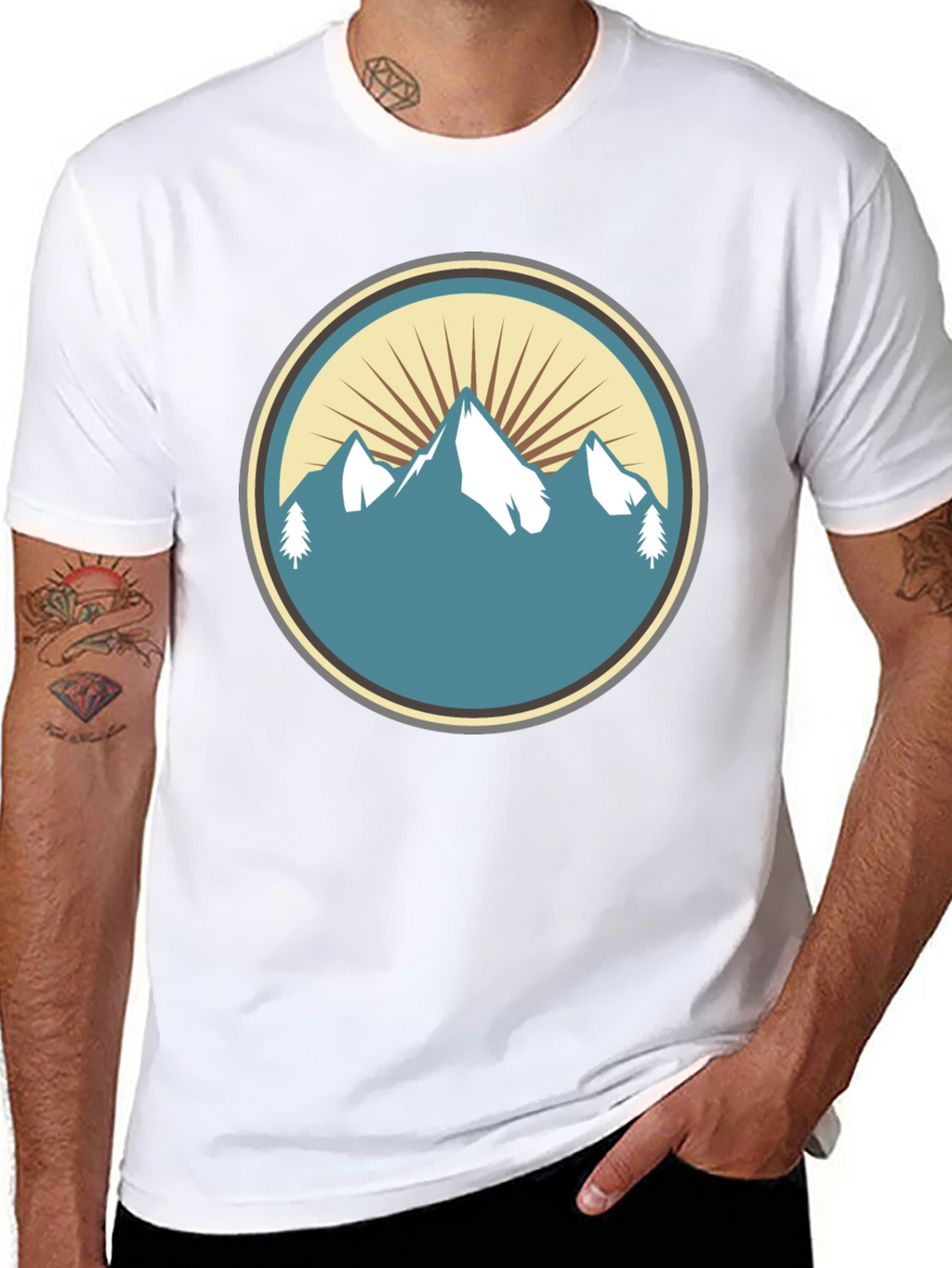 Mountain Peak Graphic Tee - Nature Inspired Style