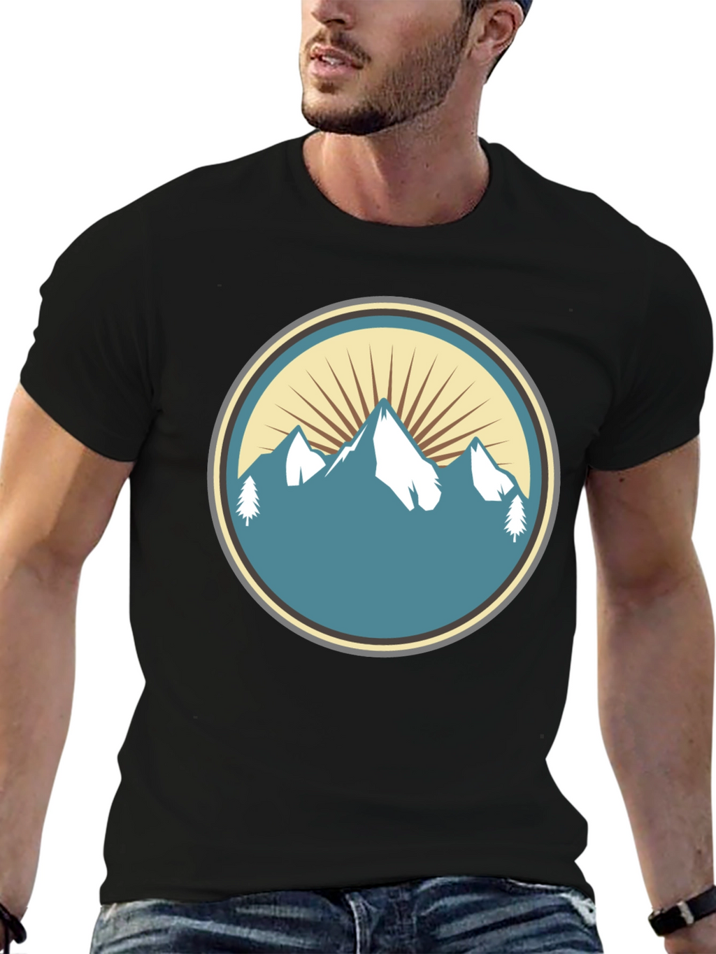 Mountain Peak Graphic Tee - Nature Inspired Style