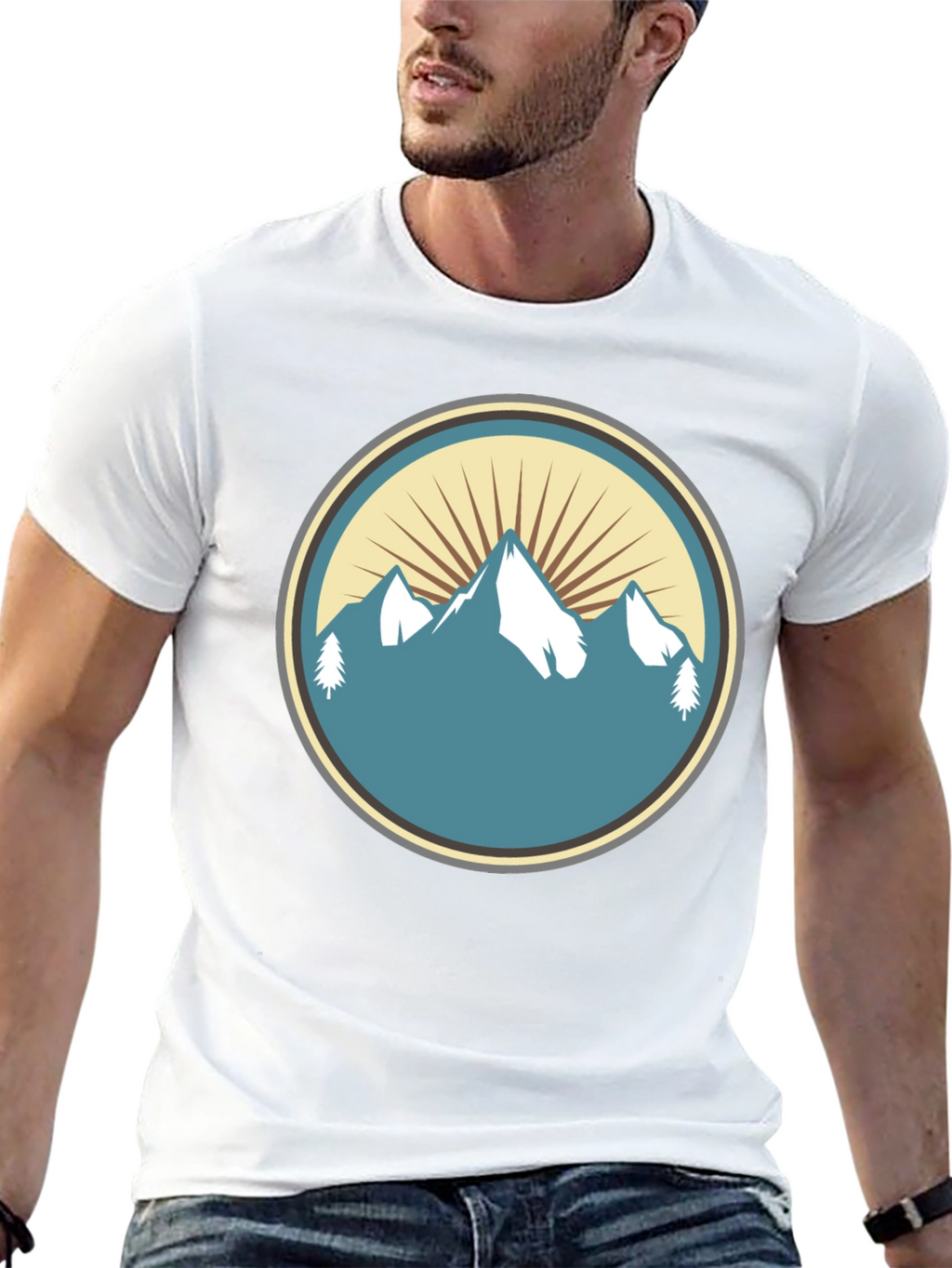 Mountain Peak Graphic Tee - Nature Inspired Style