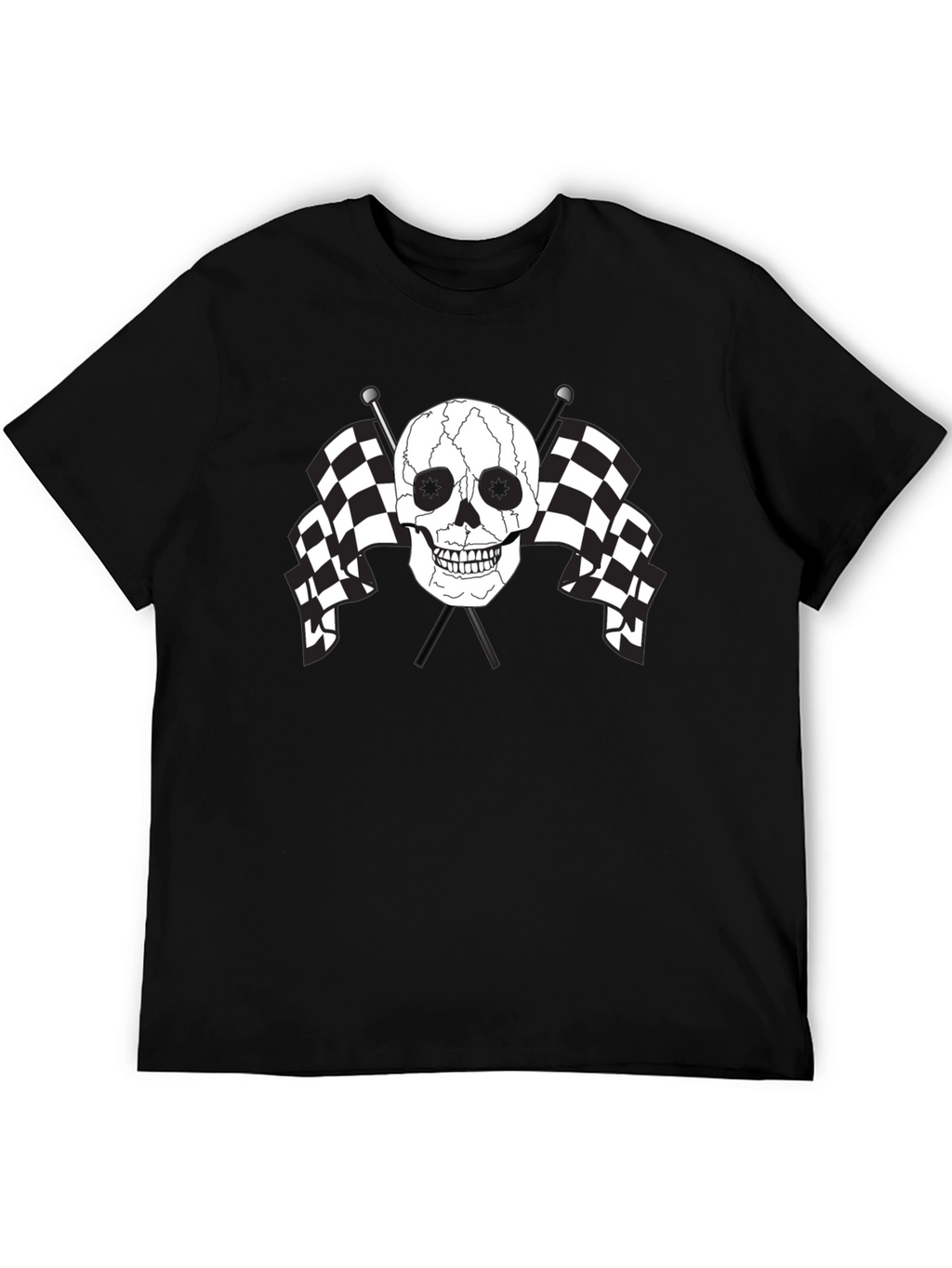 Skull & Checkered Flag Graphic Tee