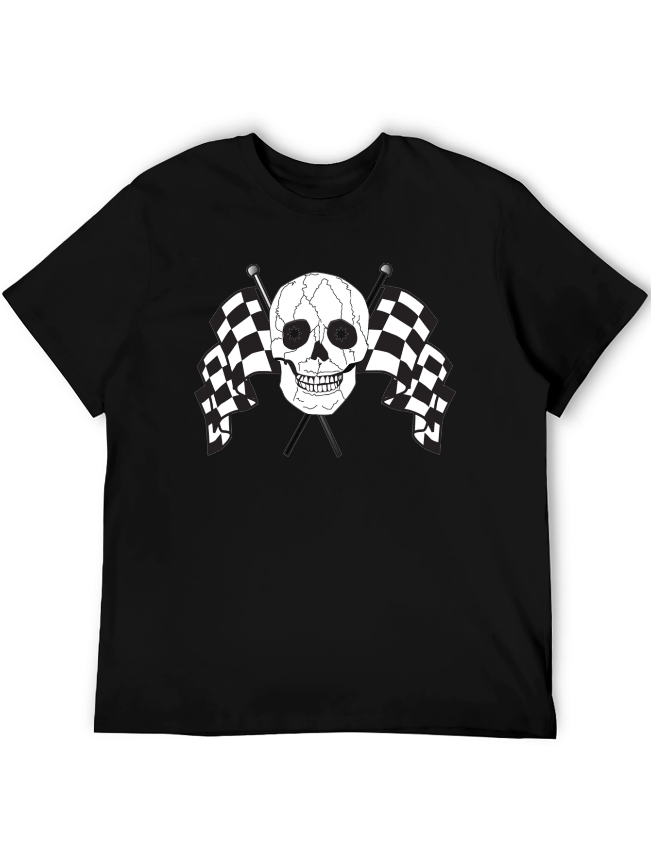 Skull & Checkered Flag Graphic Tee