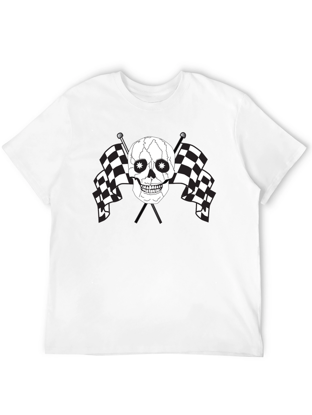Skull & Checkered Flag Graphic Tee