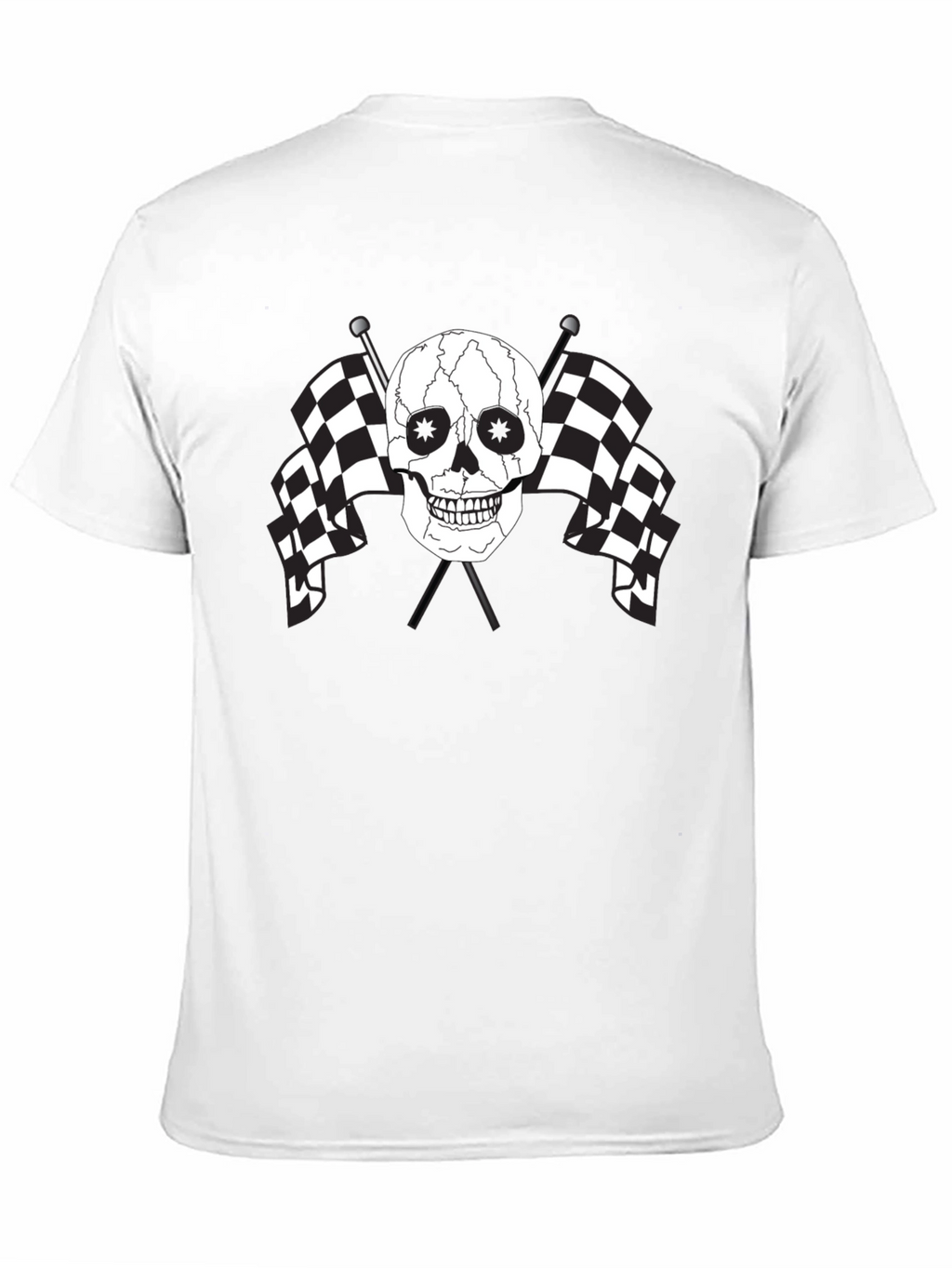 Skull & Checkered Flag Graphic Tee