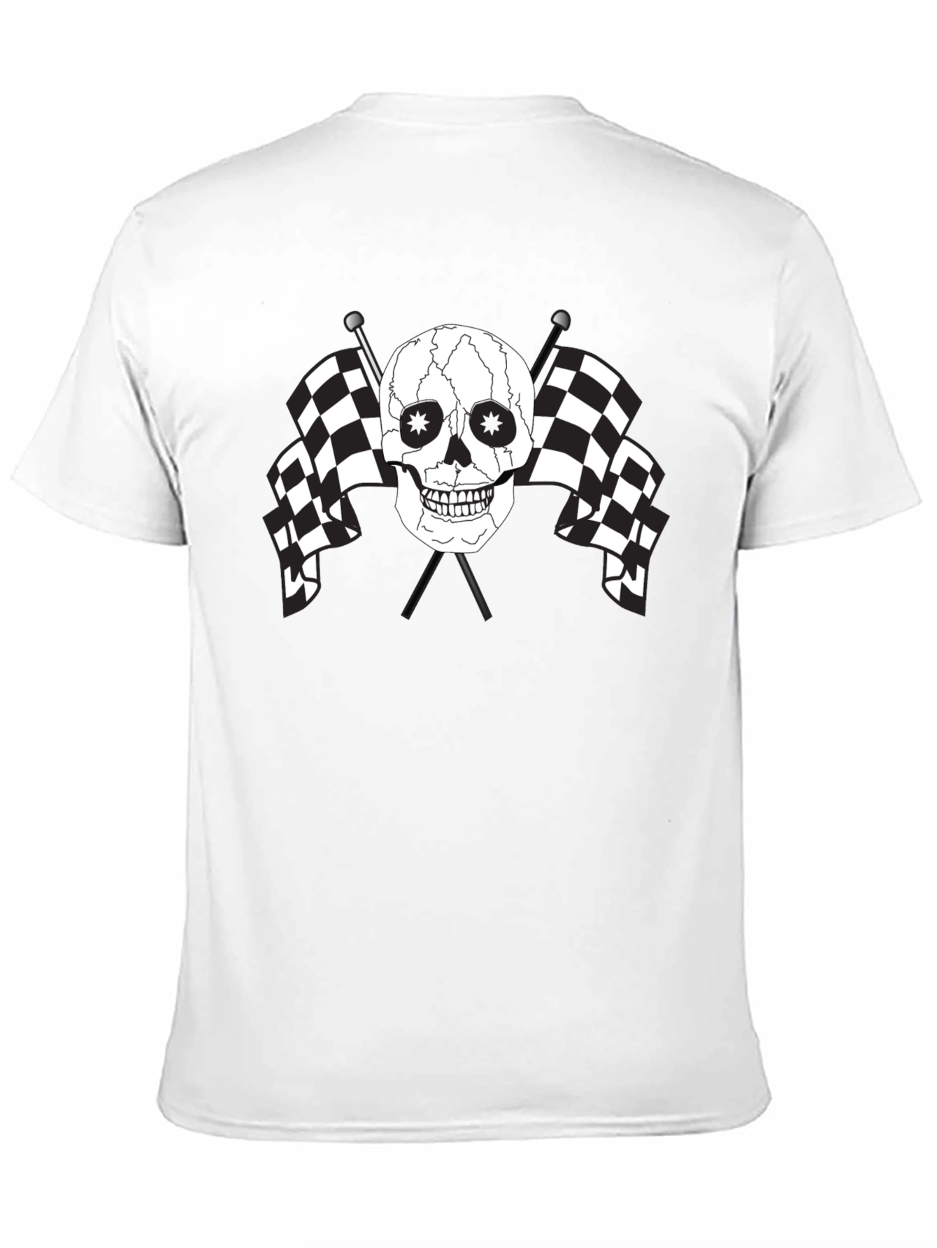 Skull & Checkered Flag Graphic Tee