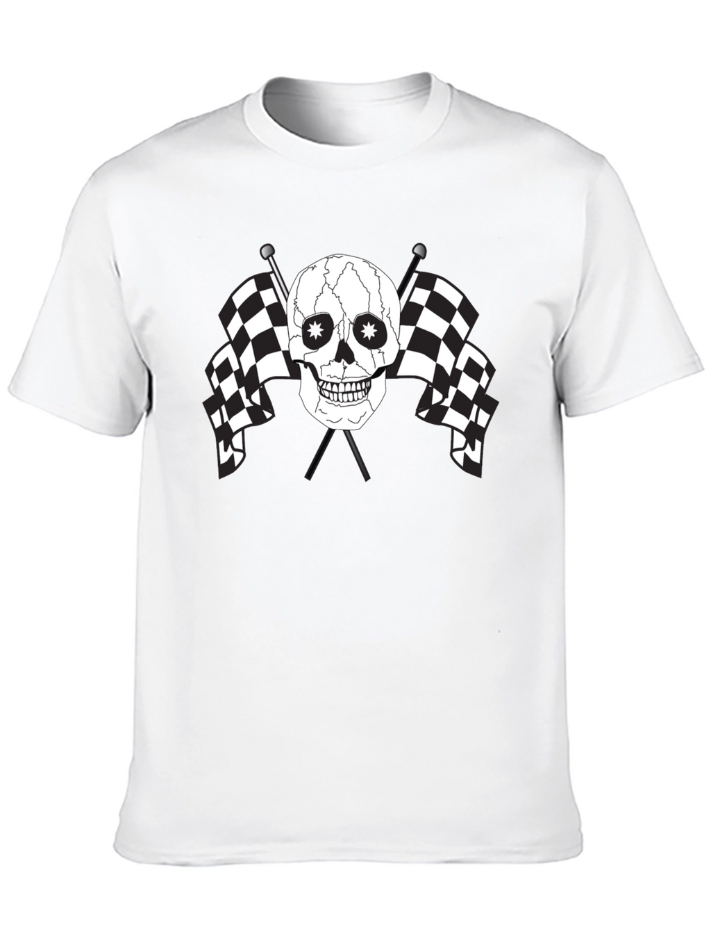 Skull & Checkered Flag Graphic Tee