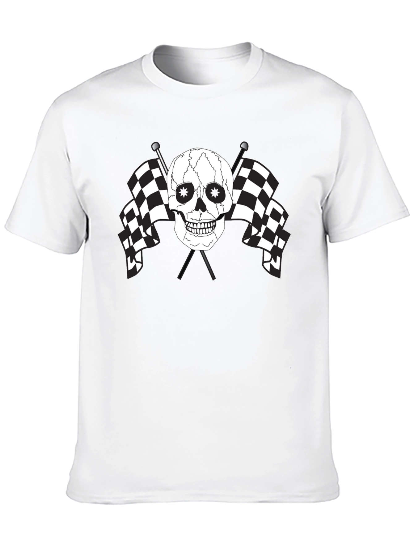 Skull & Checkered Flag Graphic Tee