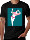 Stylish Tee Featuring Pole Dance Art
